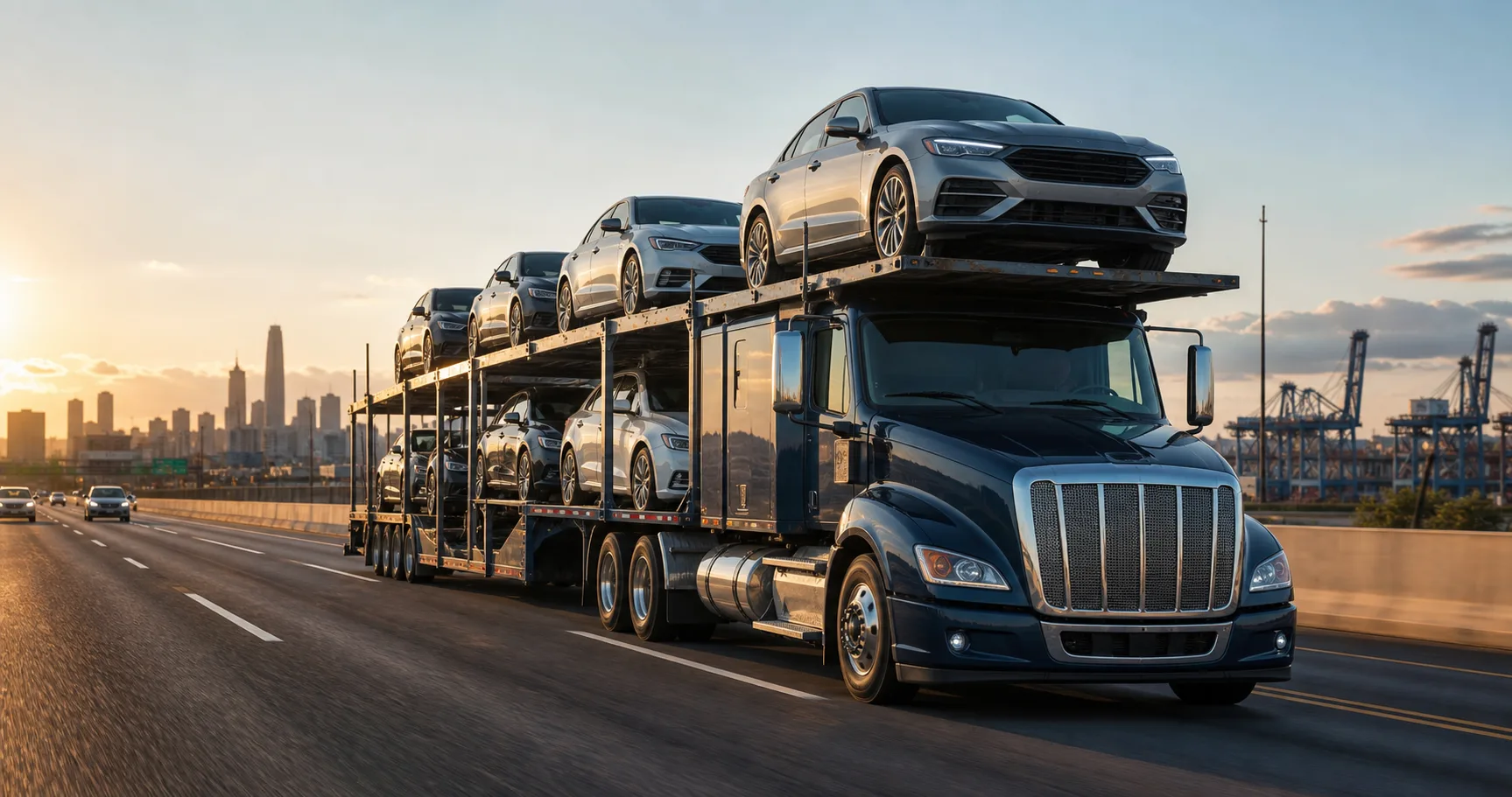 Ground transport of vehicles across the United States